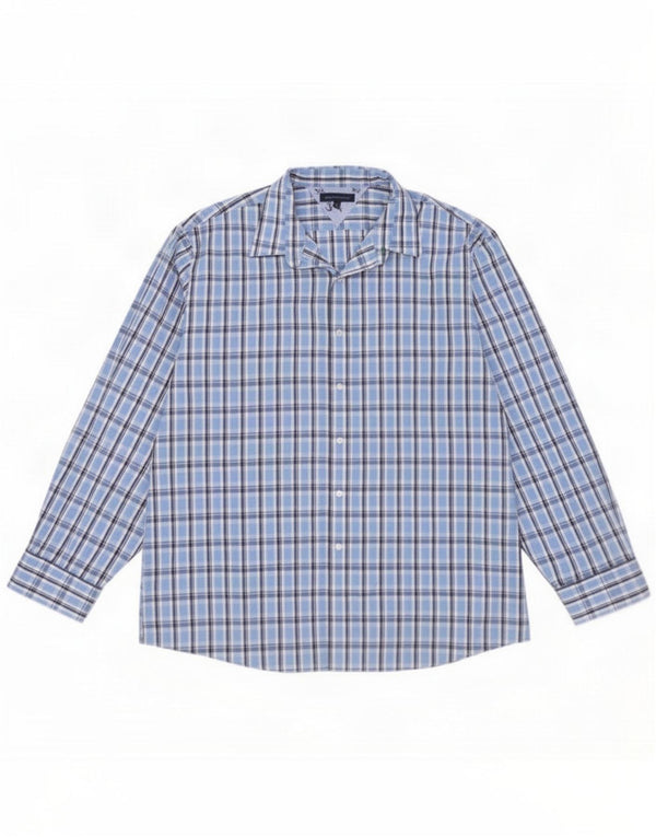 Tommy Hilfiger Chemise homme taille 18 2XL Bleu Plaid Coton