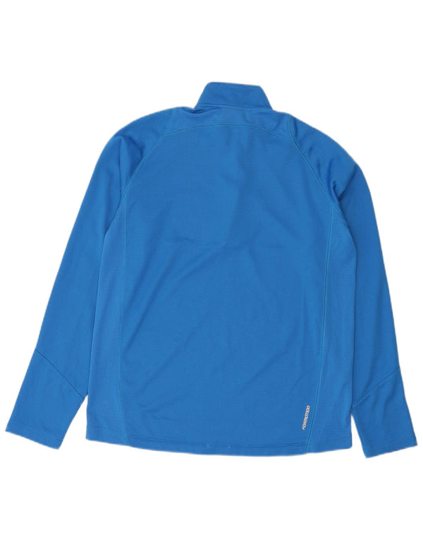 Adidas Hommes Climacool Zip Neck Pull Survêtement Top Petit Bleu Polyester