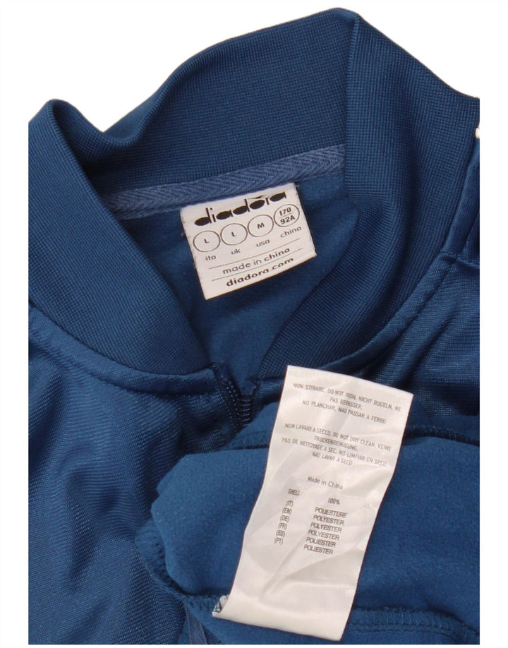 DIADORA Veste de survêtement pour femme UK 16 Large Bleu Marine Colourblock