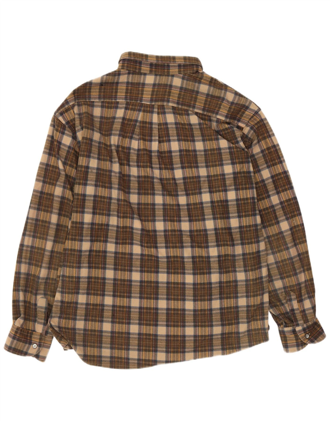 Aesse Chemise en flanelle pour homme XL à carreaux marron