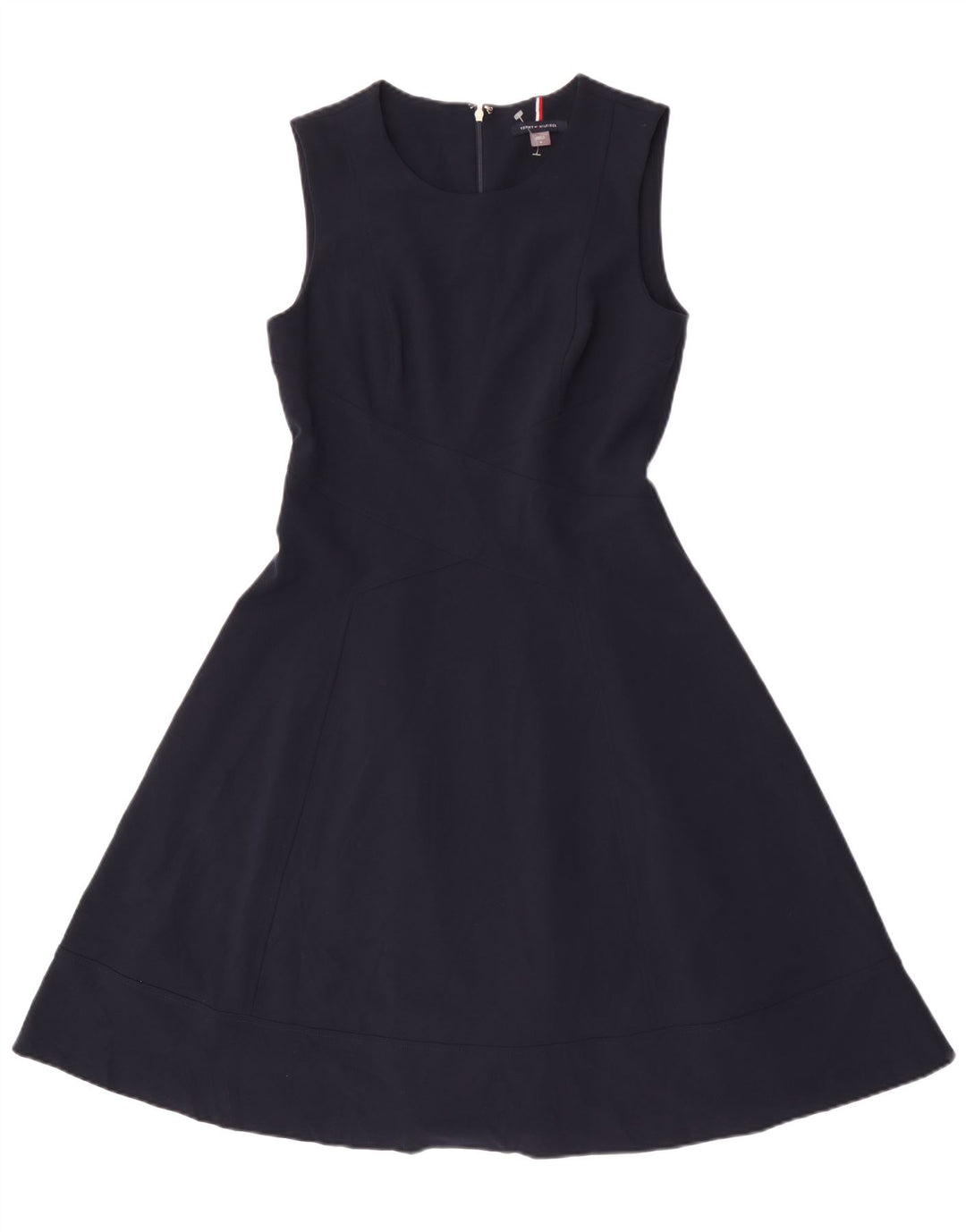 Tommy Hilfiger Robe trapèze sans manches pour femme US 8 Bleu marine moyen