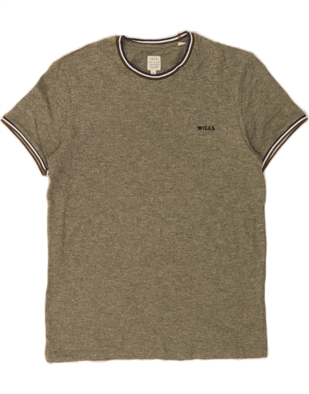 JACK WILLS Mens T-Shirt Top Small Khaki Cotton Vintage Jack Wills and Second-Hand Jack Wills from Messina Hembry 
