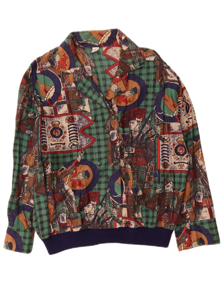 Tru Chemisier graphique à manches longues pour femme EU 40 à carreaux multicolores moyens