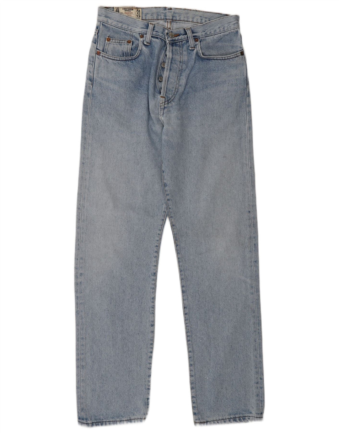 Jean droit homme Uniform W31 L30 bleu coton