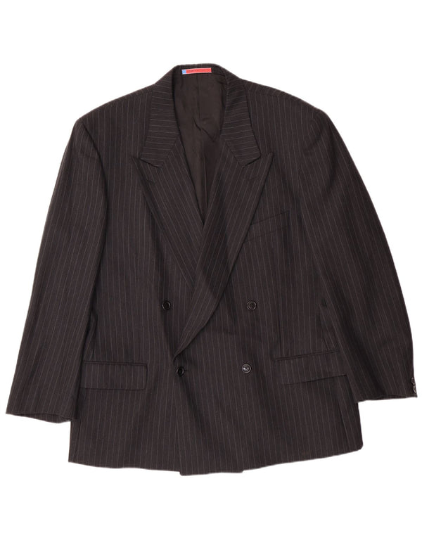 UNGARO Veste Blazer Homme IT 54 2XL Noir à Rayures Classiques
