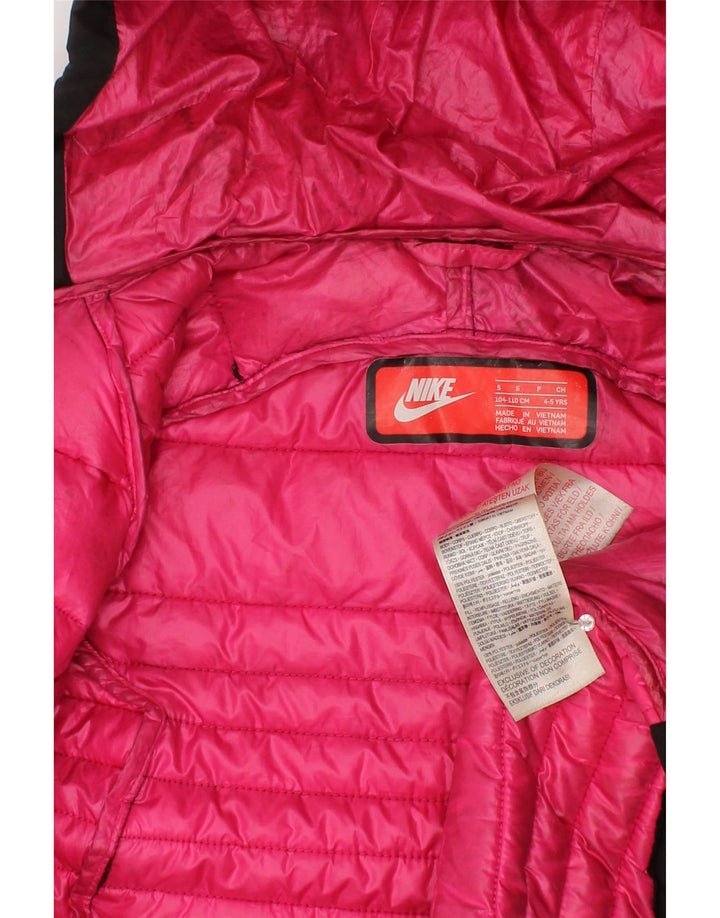 Nike Manteau rembourré à capuche pour fille 4-5 ans Petit Noir Polyester