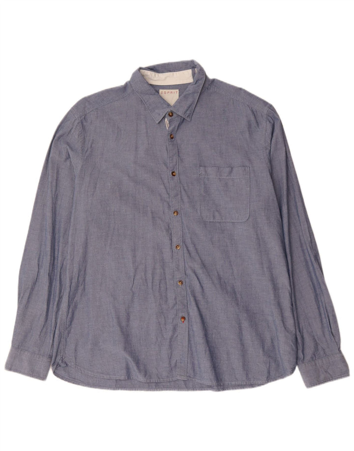 Esprit Chemise Homme 2XL Bleu Coton
