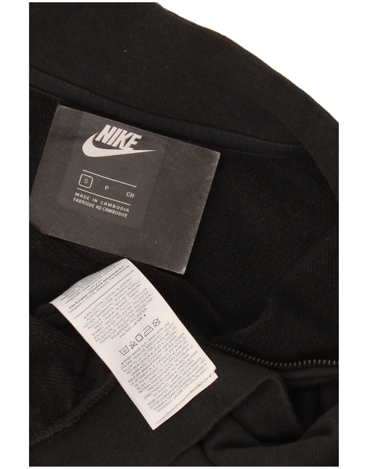 Nike Sweat-shirt surdimensionné à col zippé pour femme UK 10 Petit Noir