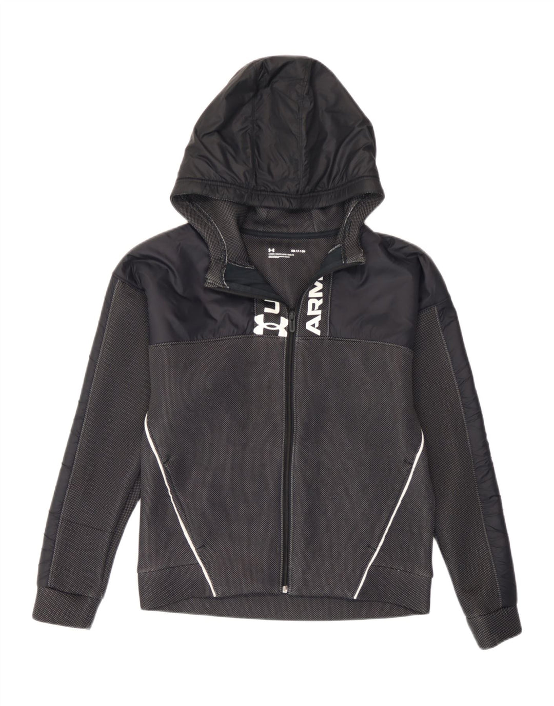 Under Armour Sweat à Capuche Zippé Graphic Homme Petit Polyester à Pois Noir