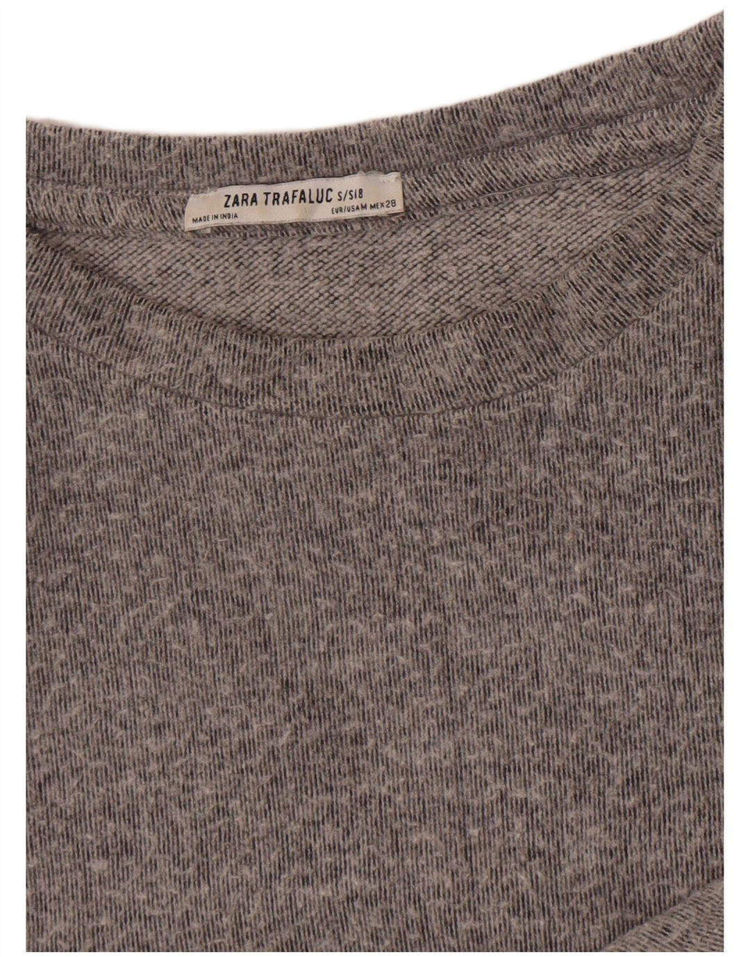 Zara Pull Sweatshirt Homme Gris Moyen Moucheté