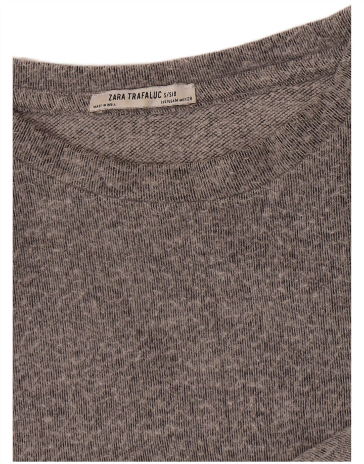 Zara Pull Sweatshirt Homme Gris Moyen Moucheté
