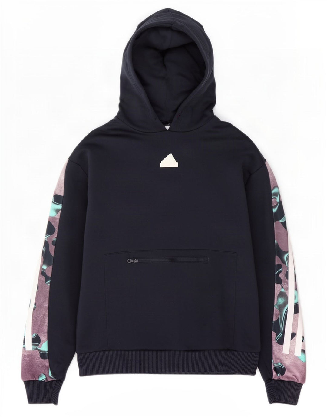 Adidas Pull à capuche pour homme Petit Bleu Marine Camouflage Polyester
