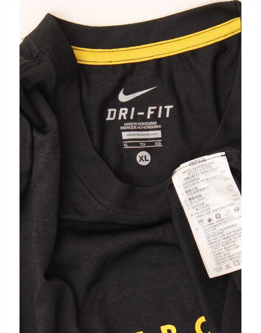 Nike Hommes Dri Fit Graphic T-Shirt Top XL Noir Polyester