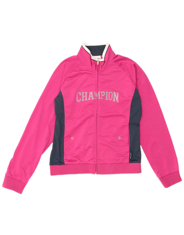 CHAMPION Veste de Survêtement Fille 11-12 Ans Grand Rose Colorblock