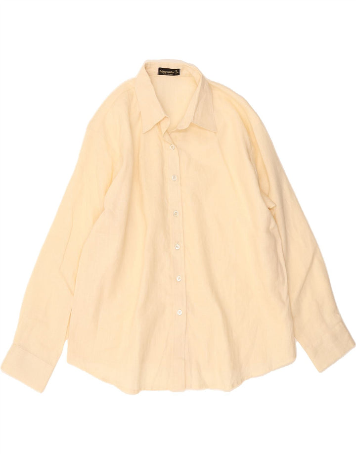 VINTAGE Womens Shirt UK 18 XL Beige Vintage Vintage and Second-Hand Vintage from Messina Hembry 