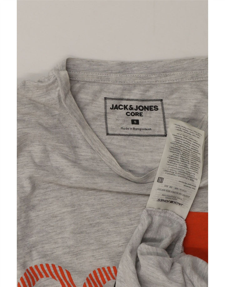 Jack & Jones T-Shirt Graphique Homme Petit Gris Moucheté Coton