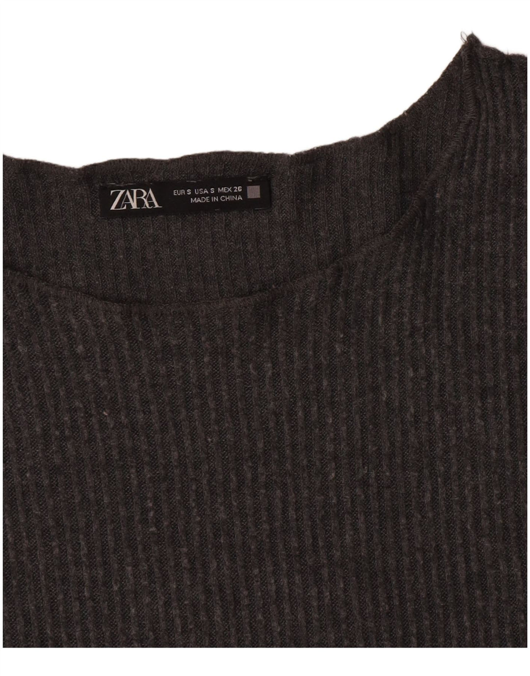 Zara Femme Top Manches Longues UK 10 Petit Gris