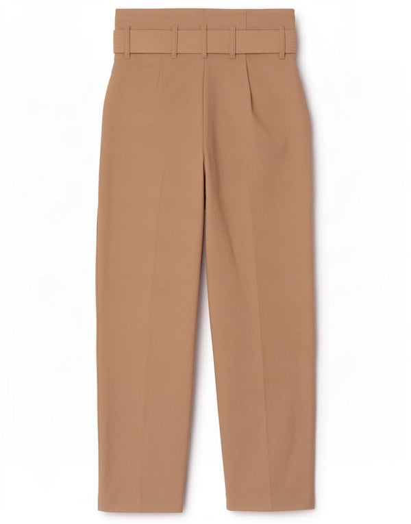 Topshop Pantalon décontracté taille haute pour femme UK 8 Small W26 L28 Beige