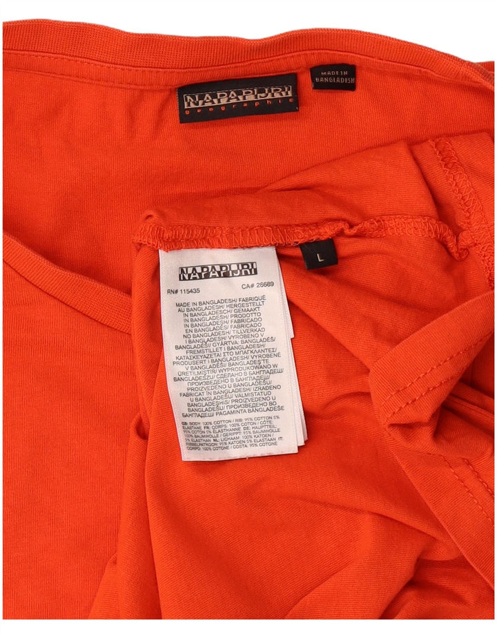 NAPAPIJRI T-Shirt Homme Haut Large Orange Coton