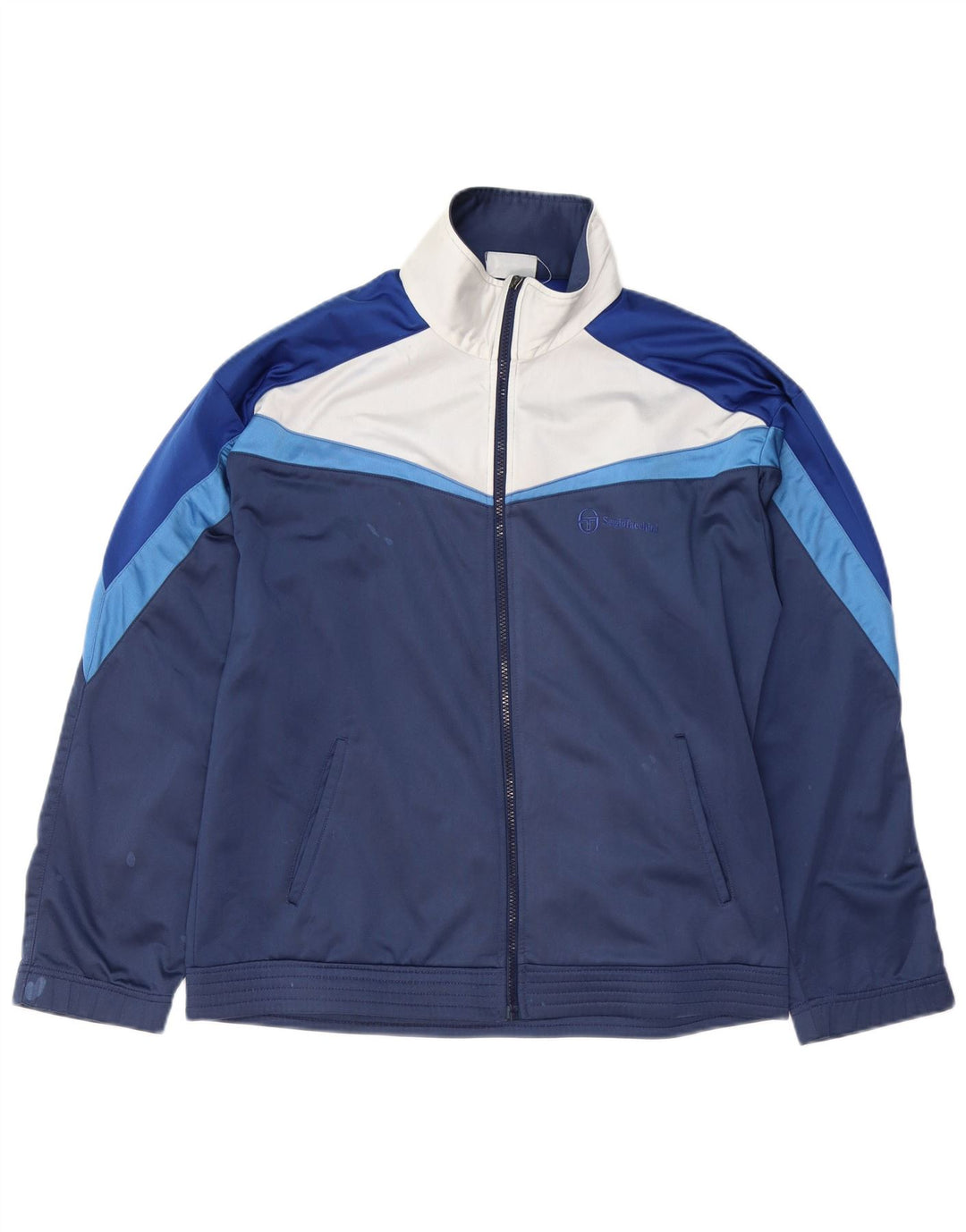 SERGIO TACCHINI Veste de Survêtement Homme Bleu Marine Moyen Colourblock