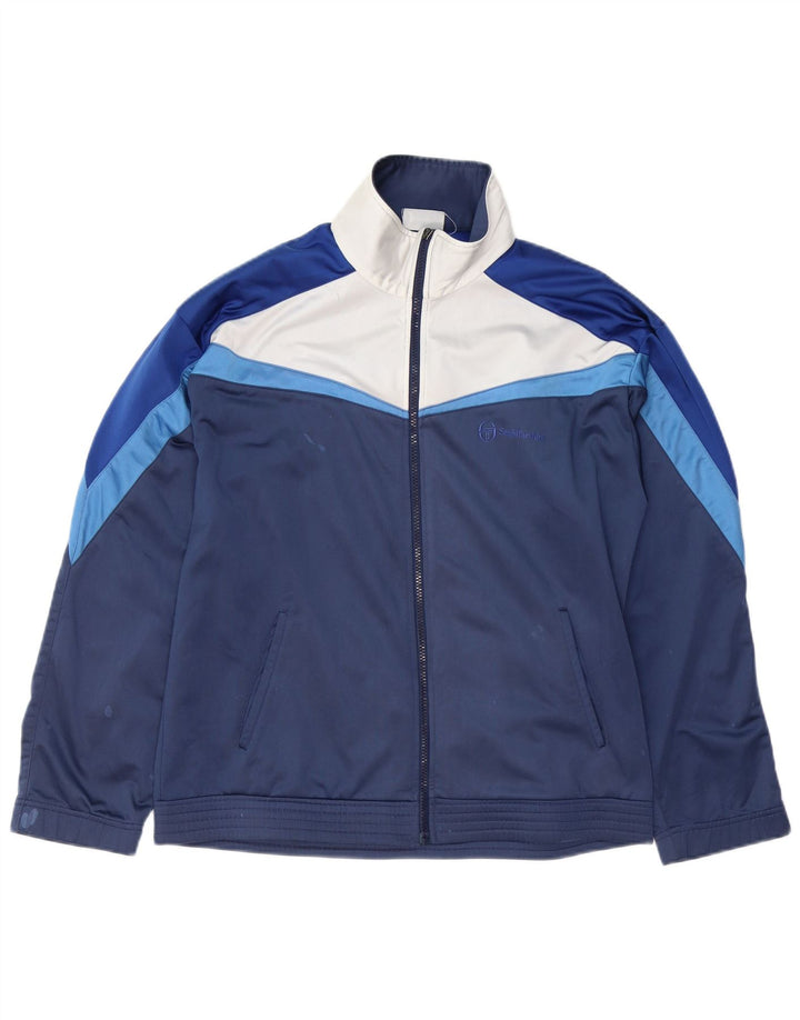 SERGIO TACCHINI Veste de Survêtement Homme Bleu Marine Moyen Colourblock