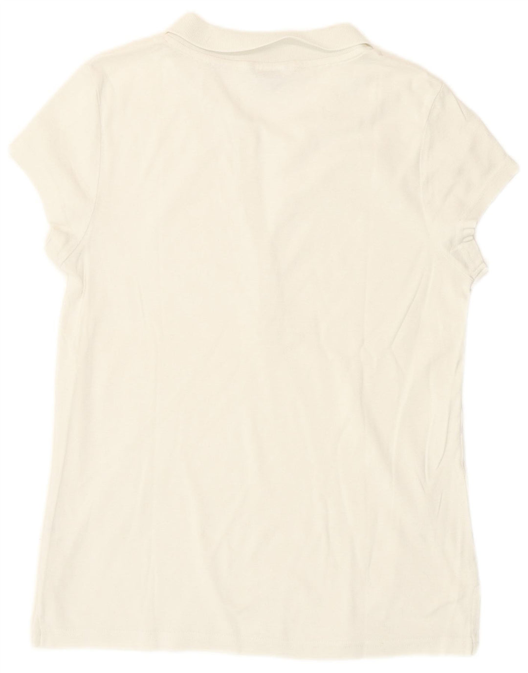Calvin Klein Polo Femme UK 14 Coton Blanc Moyen