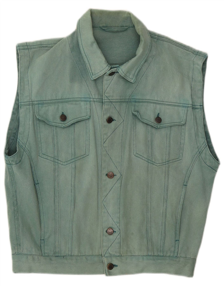 C&A Gilet en jean pour homme UK 36 Petit Bleu Coton