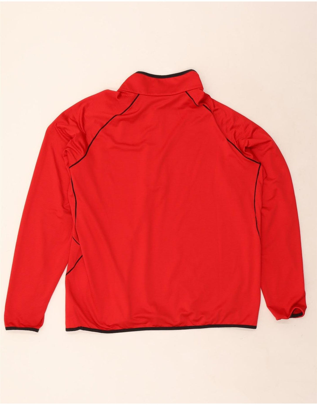 Columbia Pull polaire à col zippé pour homme 2XL Rouge Rayé Polyester