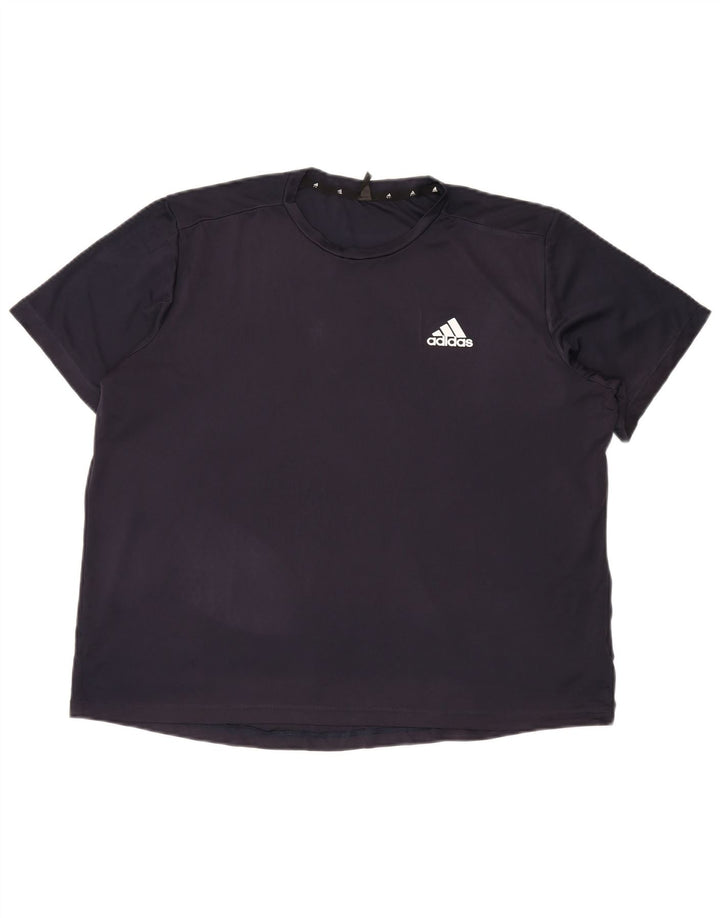 ADIDAS Homme Aeroready T-Shirt Top XL Bleu Marine Polyester