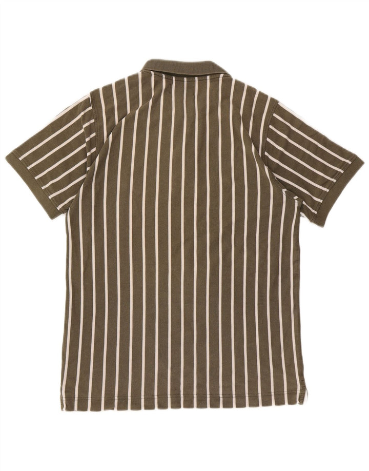 Kappa Polo Homme Kaki Moyen Rayé Coton