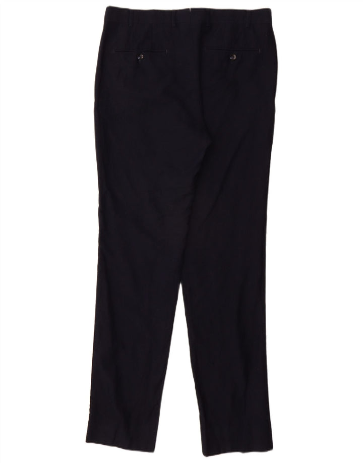 MASSIMO DUTTI Pantalon de costume droit pour homme EU 40 Medium W31 L32 Bleu marine