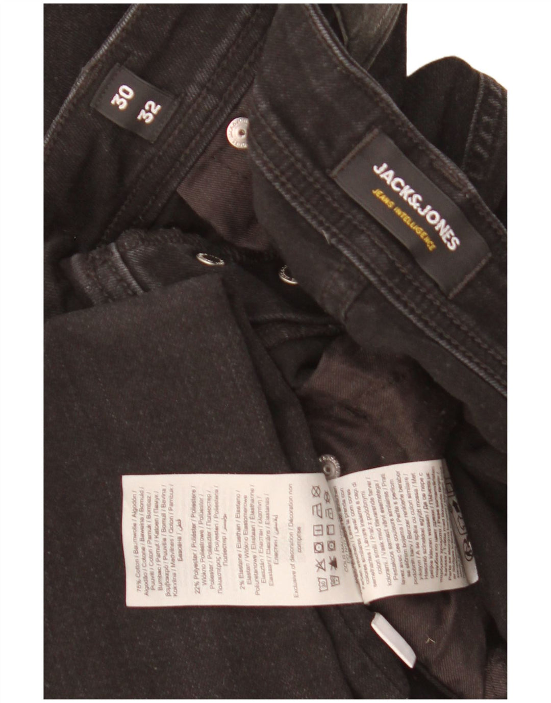 Jack & Jones Jean Slim Homme W30 L32 Noir Coton
