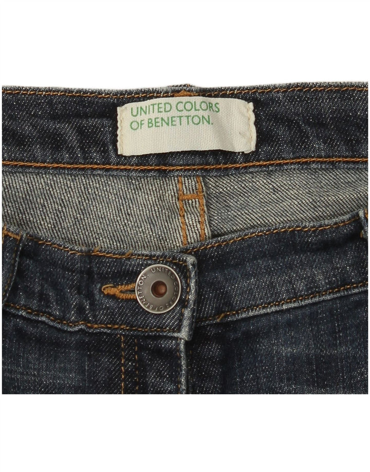 BENETTON Jean Capri Femme W28 L21 Bleu