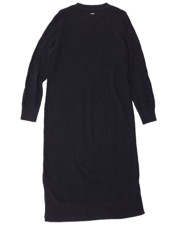 Barbour Robe pull à manches longues pour femme UK 12 Bleu marine moyen classique