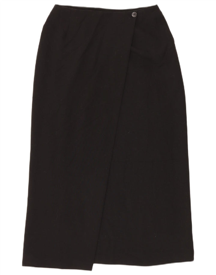 Marks & Spencer Jupe portefeuille pour femme UK 12 Medium W28 Noir Polyester