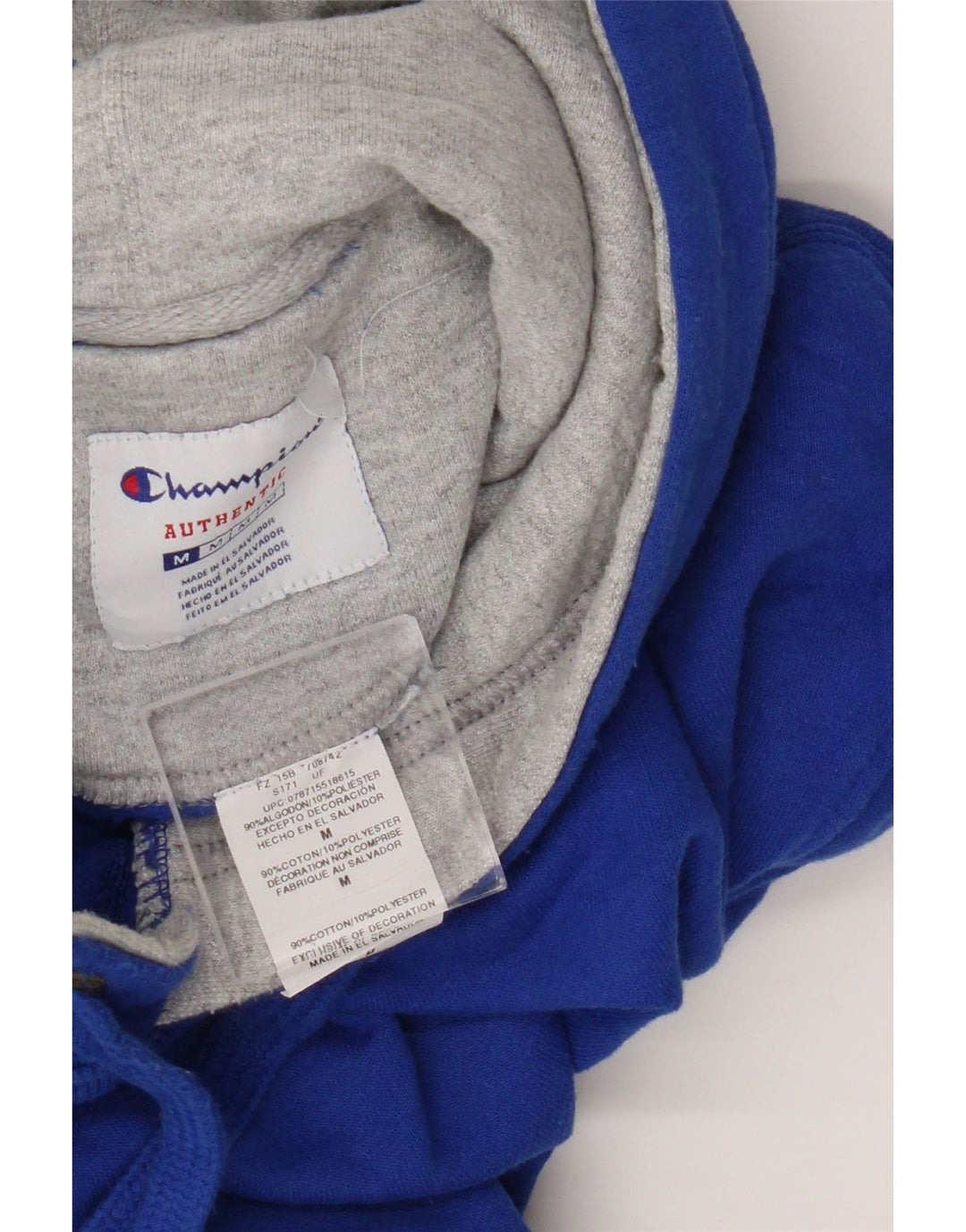Champion Pull à Capuche Homme Bleu Moyen Coton