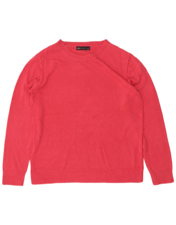 Marks & Spencer Pull col bateau pour femme UK 14 Large Rose