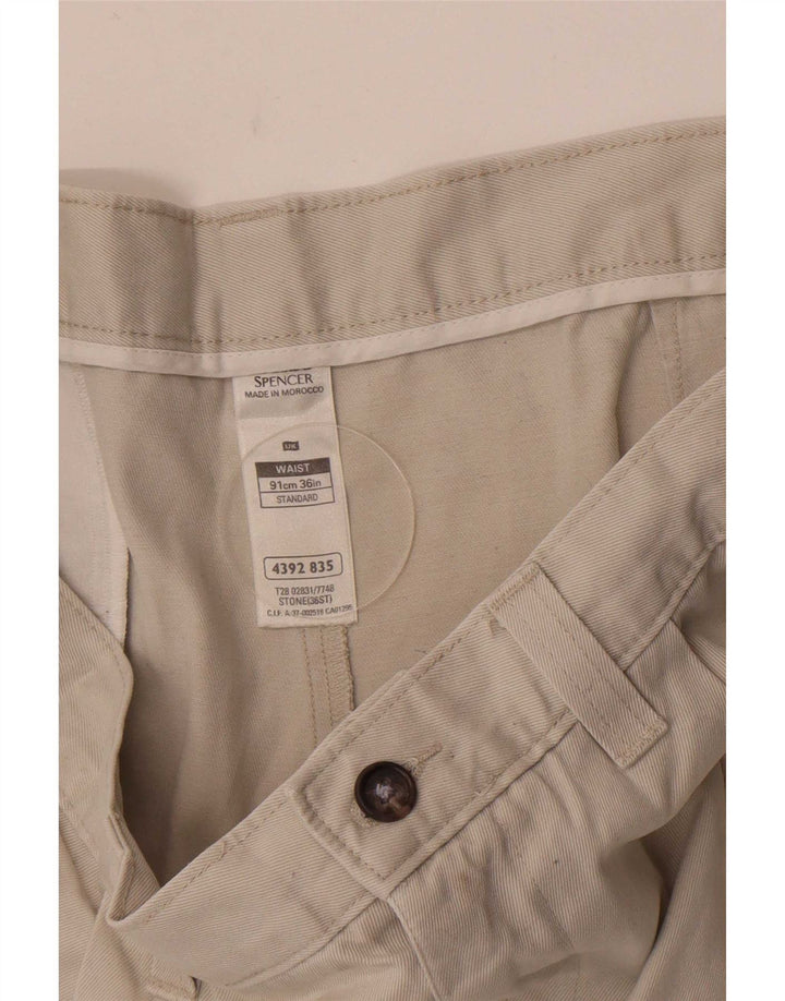Marks & Spencer Short chino Pegged W36 pour homme en coton blanc cassé