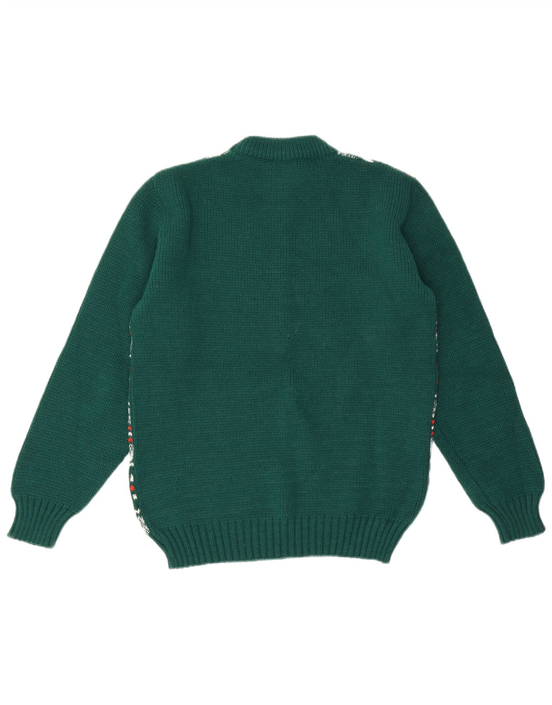Dralon Pull à col rond pour homme Petit Vert Fair Isle Polyacrylique