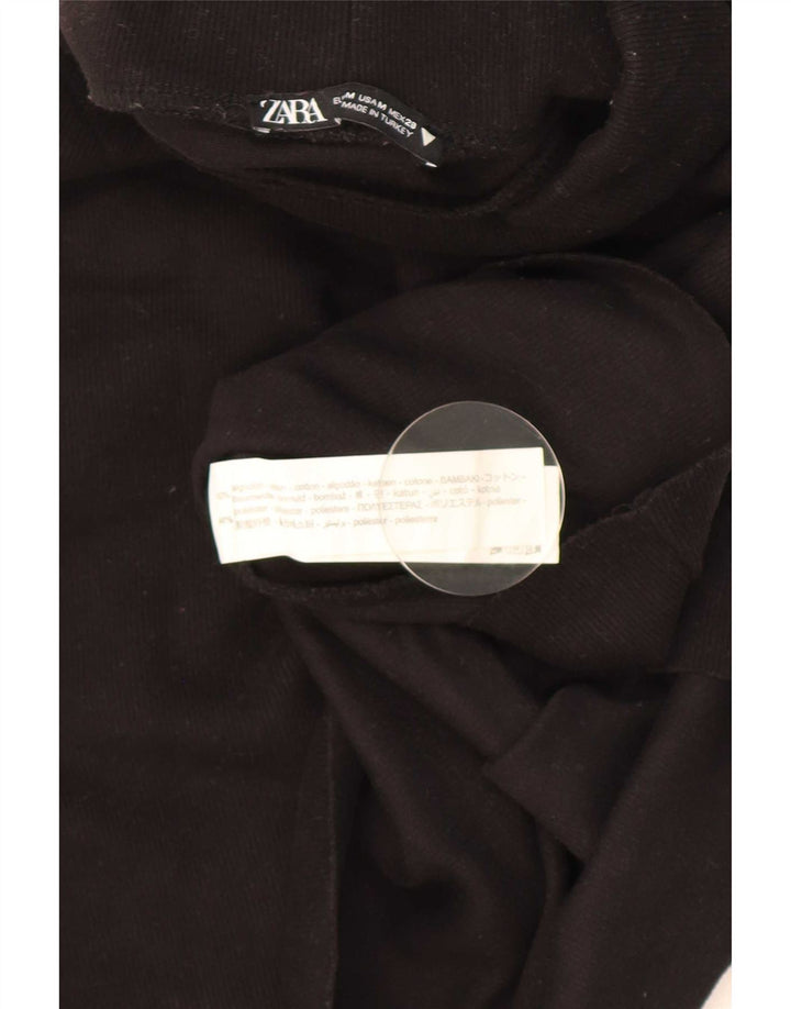 Zara Femme Sans Manches Regular UK 12 Moyen Noir Coton