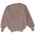 Pull vintage à col rond pour homme Gris moyen