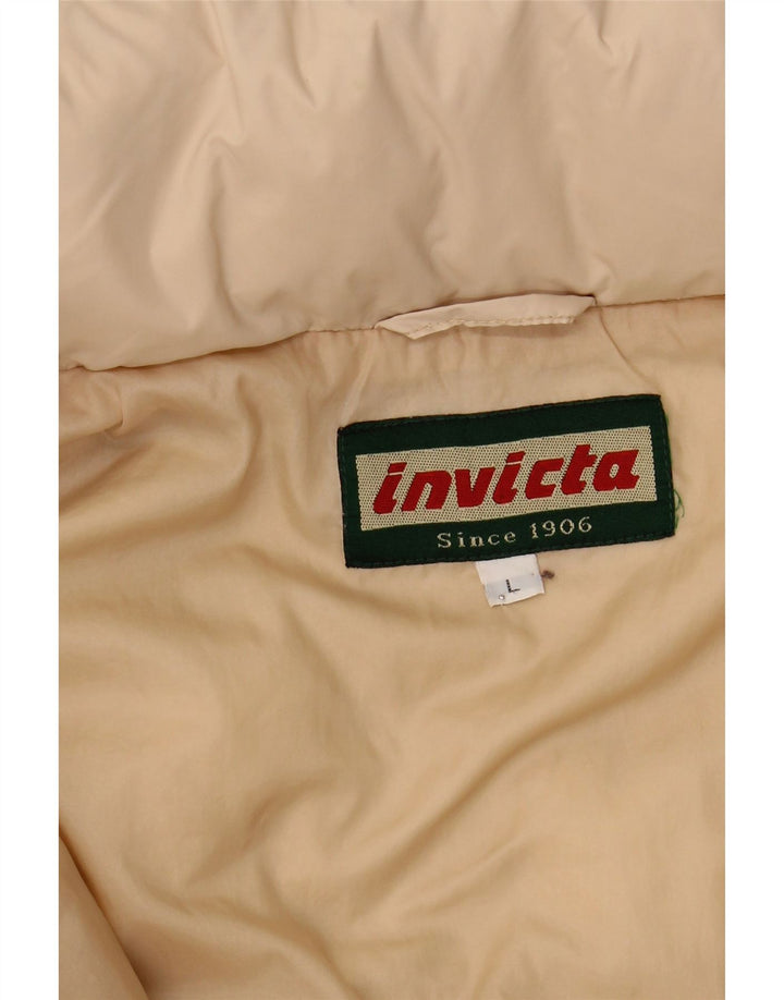 INVICTA Mens Padded Jacket UK 40 Large Beige Polyamide Vintage Invicta and Second-Hand Invicta from Messina Hembry 