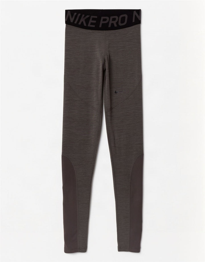 Nike Legging graphique Dri Fit pour femme UK 4 XS Gris chiné Polyester