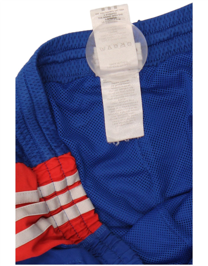 Adidas Pantalon de survêtement pour homme en polyester color block bleu moyen