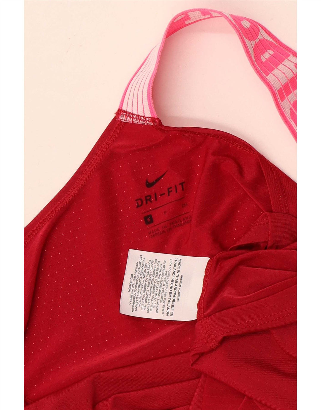 Nike Débardeur graphique pour femme UK 10 Petit Rouge Colorblock Polyester