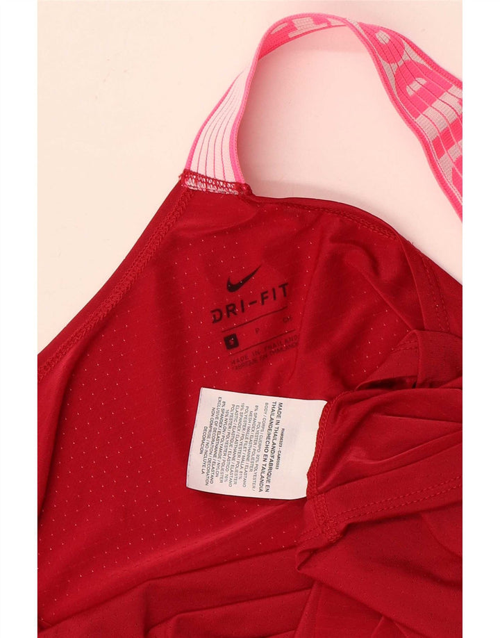 Nike Débardeur graphique pour femme UK 10 Petit Rouge Colorblock Polyester