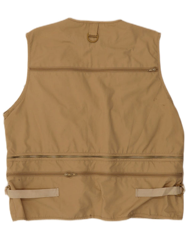 vintage Mens Utility Gilet UK 40 Grand Coton Beige