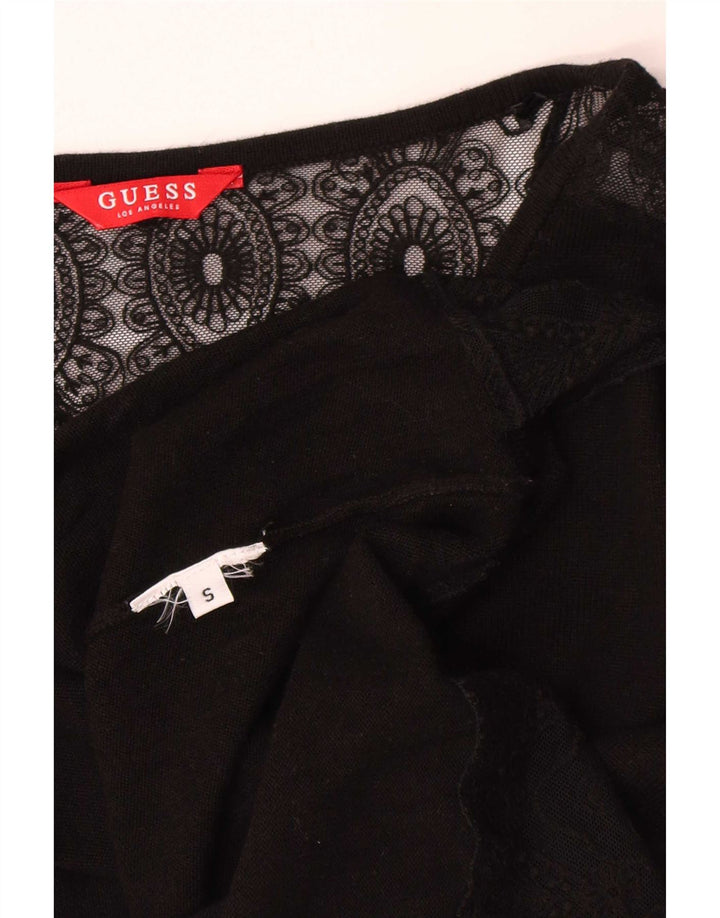 Guess Haut à manches longues pour femme UK 10 Petit Noir Floral