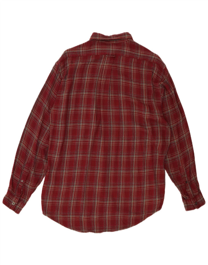 Marks & Spencer Chemise en Flanelle Homme Petit Carreau Rouge Viscose