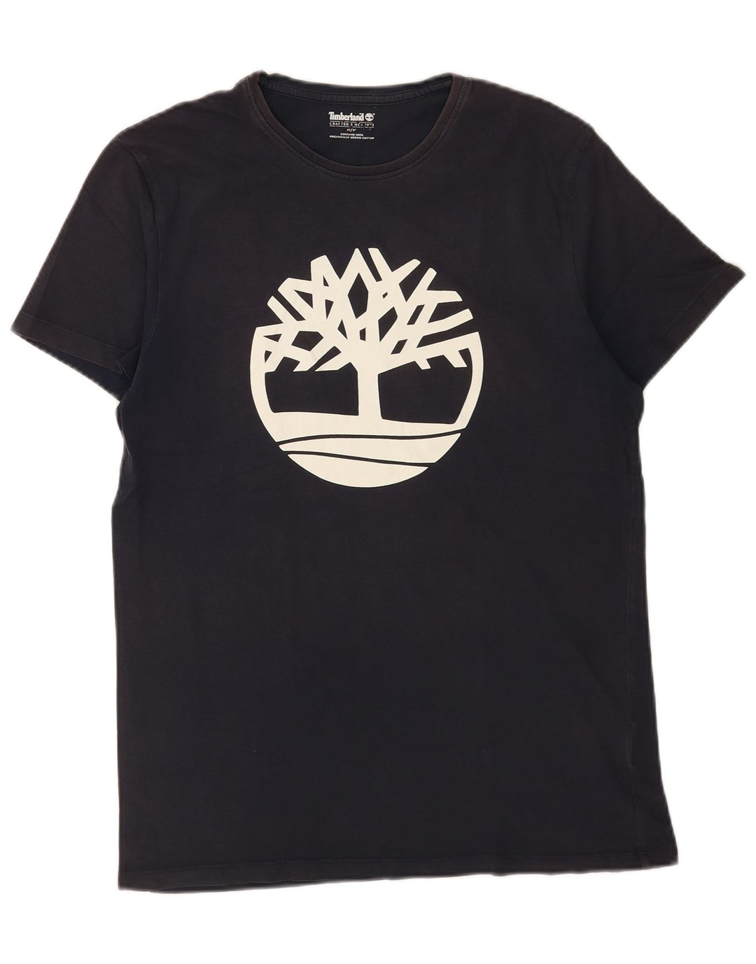 Timberland T-Shirt Graphique Homme Bleu Marine Moyen Coton